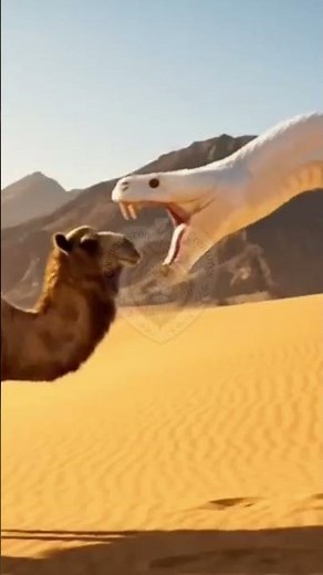 “This Giant Python Tried Something CRAZY With a Camel — Caught on Camera!” #animalrescue#shorts