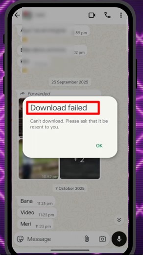 How to Fix Whatsapp Download Failed Problem || Download failed problem in WhatsApp #shorts #short