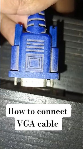 how to connect VGA cable