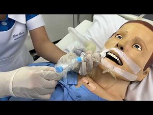 การสาธิต Closed suction (การดูดเสมหะระบบปิด)