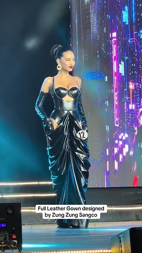 Stunning Leather Evening Gown for Panaghiusa Festival Pageant 2023