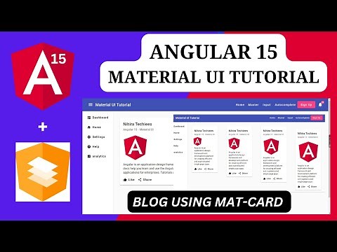 MAT-CARD in angular material UI | create Blog & Post in angular| |Angular 15 - Material UI Tutorial