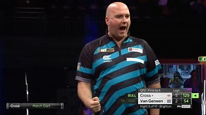 Professional Darts Corporation on Instagram: "A SEASIDE SCORCHER FROM CROSS! What a win for Rob Cross as he fires a 129 checkout to beat Van Gerwen 6-2 and set up a Semi-Final clash with Luke Humphries!"