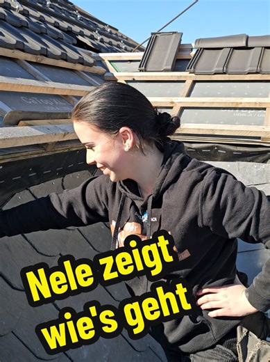 Schiefer decken: Nele zeigt Azubi-Techniken