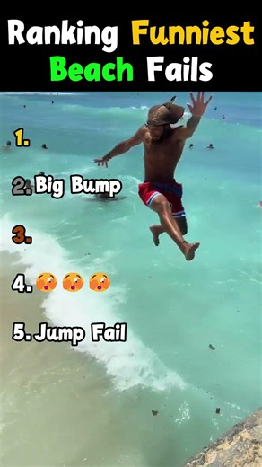 Ranking Funniest Beach Fails 🏖️😭 #shorts #funny