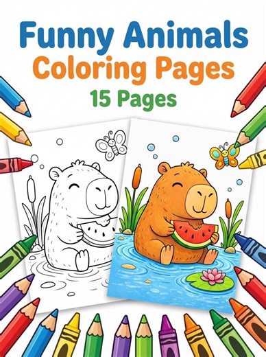 Funny Animals Coloring Pages