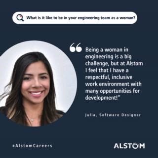 9.7K views · 73 reactions | Ready to dive into the Alstom experience? Our platform lets you chat with #TeamAlstom. Whether it's about work culture or career growth, Julia and her colleagues have the answers. Join the conversation and shape your career journey today! ️欄 https://ow.ly/f3ga50QKAq6 | ALSTOM | Facebook