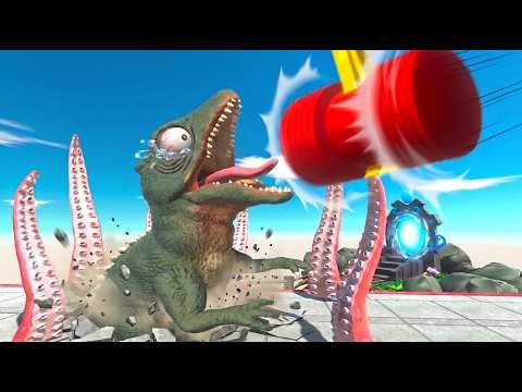🦖 Giant Hammer vs Crazy T-Rex! 😂 | Funniest Dinosaur Challenge in ARBS Get ready!