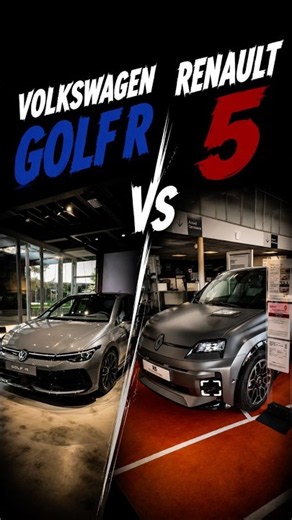 Volkswagen Golf R vs Renault 5: German Power vs French Style! 🔥