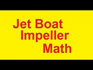 Jet boat impeller math