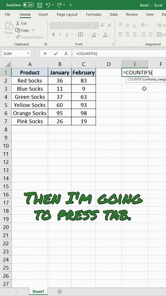 How to Use COUNTIF with Multiple Criteria in Excel