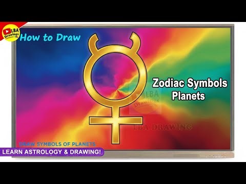 How To Draw Zodiac and astrology symbols of planets - Video 01