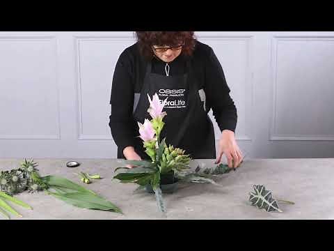 How t create a fresh flower table arrangement using OASIS® Floral Foam in Round Bowl