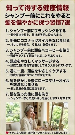 60代から髪が変わる！シャンプー前の新習慣7選