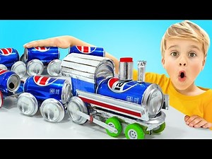 Kids learn how to turn recyclables into toys - funny videos for kids