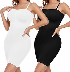 Women Strapless Shapewear Tummy Control Slimming Slip Under Dress Body Shaper UK | eBay UK