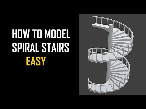 how to model spiral stairs in blender 2.81 [REAL TIME]