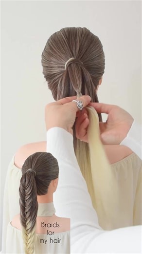 Pretty Braids Ponytail Ideas for Long Hair