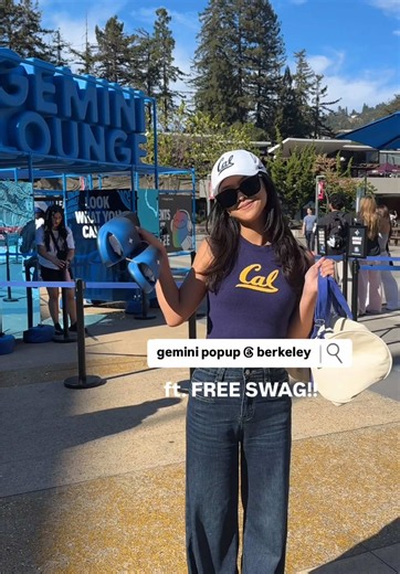 Google Gemini popup at UC Berkeley: free bag, camera, keychain