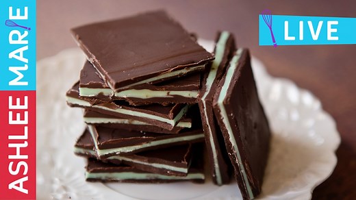 LIVE - Homemade Andes Mints AND Peppermint crunch Andes mints https://ashleemarie.com/homemade-andes-mints-this-weeks-treat/ | Ashlee Marie