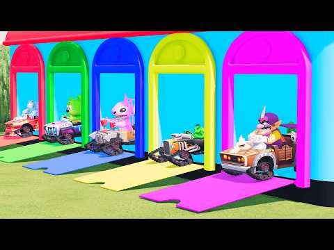 Colorfull Garage FS22 - Moving Colored Cars Through Winding Roads | Farming Simulator 22