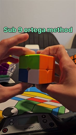 2x2 ortega method on beat #youtubeshorts #rubikscube #cubesnstunts #cubing #speedcubing #speedcube