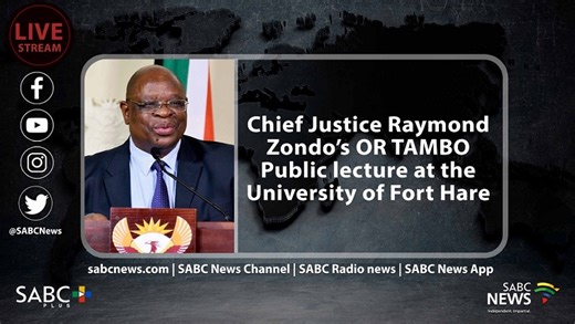 VIDEO: Chief Justice Raymond Zondo delivers OR Tambo public lecture - SABC News - Breaking news, special reports, world, business, sport coverage of all South African current events. Africa's news leader.