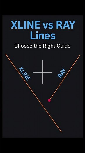 XLINE vs RAY in AutoCAD — Which Construction Line Should You Use?