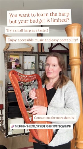 Travel Harp, Small Harp…Try the Harp with accessible Sheetmusic for everyone #harp #harplife #music