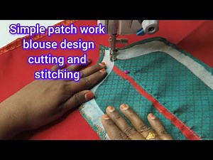 Simple patch work blouse design cutting and stitching #2026blousedesign ‪@nithyatailor‬