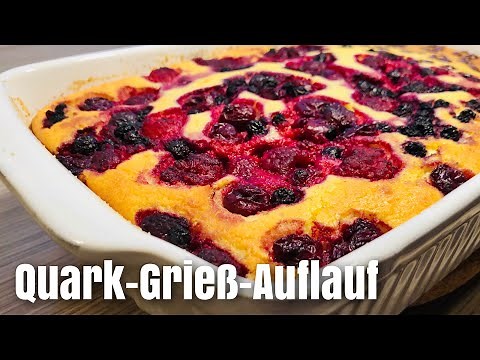 Quark-Grieß-Auflauf mit Beeren