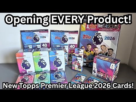 NEW TOPPS PREMIER LEAGUE 2026 CARDS FULL BOX RIP! OPENING EVERY PRODUCT FOR THE SET!