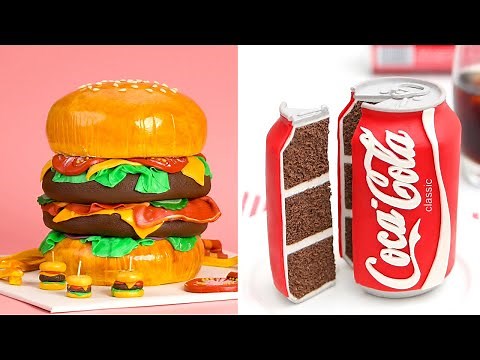 10 Coolest Birthday Cake Ideas | Amazing Hamburger Cake Decorating Tutorials For Party | So Yummy
