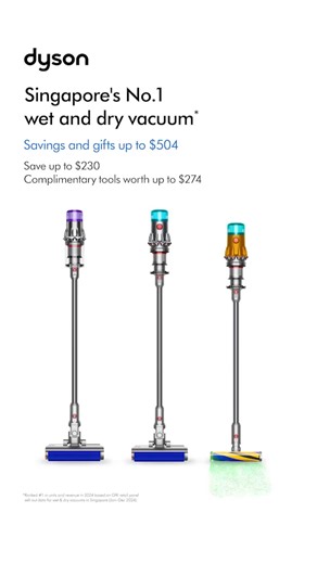 Singapore's No.1 wet and dry vacuum. Built to last. Engineered for whole-home cleaning  | Dyson | Facebook