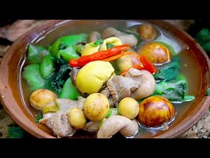 Primitive Cooking eggs Duck with Vegetables​ Soup - factory food | wilderness Life
