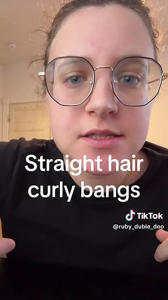 Straight Hair with Curly Bangs: A Fun Hair Trend