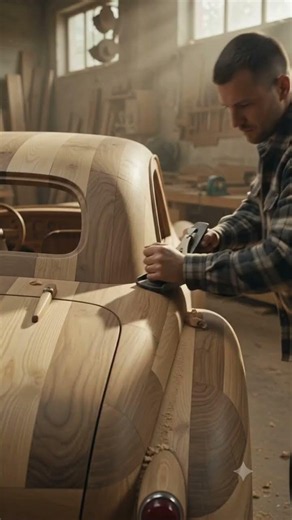 They Built a Full Size Car Using Only Wood - Woodworking