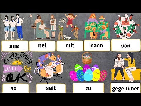 Alle Dativ Präpositionen A1 & A2 mit Beispielen /All German Dative Prepositions & example sentences.