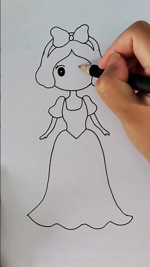 Dessiner la Princesse Blanche Neige Chibi Mignonne 🍎✨