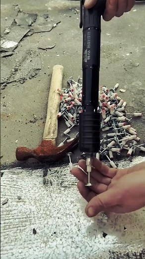 Testing a Powder-Loaded Nail Gun For Concrete Fastening