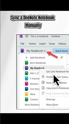 Sync a OneNote Notebook Manually