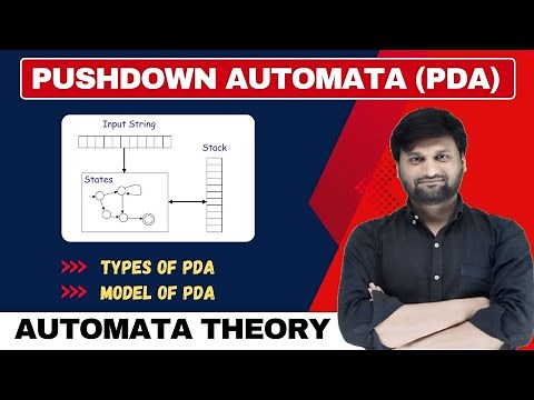 PushDown Automata (PDA) Model | Structure|Types of PDA with example