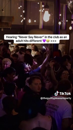 Happy Birthday JB 💜 This was from our Justin Bieber night, with over 350 beliebers in attendance 😭🫶🏽 🎟️ Tickets for our next Guilty Pleasure event are available rn, 🔗 in biooo #justinbieber #neversaynever #guiltypleasureparty #nostalgia #nyc