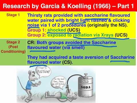 Garcia & Koelling (1966) taste aversion - VCE Psychology