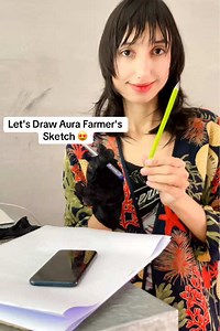 Sketching Aura Farmer's Portrait | Artistmaida Art