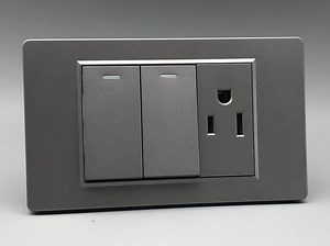 [Hot Item] Grey PC Copper Material American Electrical Push Button Switches 3pin Sockets