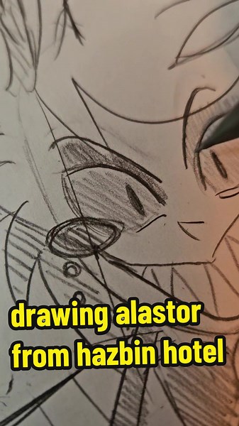 Drawing Alastor from Hazbin Hotel Tutorial