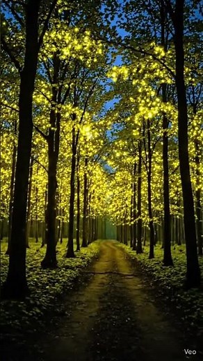 Magical Forest Glowing with Thousands of Fireflies | Enchanting Night Nature Scene ✨🌲 #fantasylight