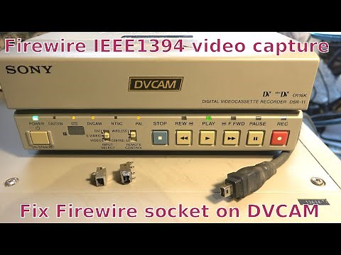 Firewire IEEE1394 connection on a DVCAM deck. Digitising with Firewire.