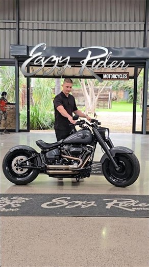Our Latest Custom Fat Boy 114 #oldskoolretro #eazyridermotorcycles #harleydavidson #bike